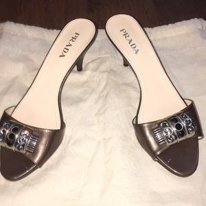 Prada slide on heel. Size 37.5.